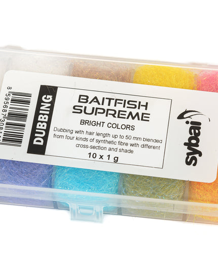 Baitfish Surpreme Dubbing Box - Lyse farver