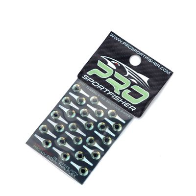 Pro Sportfisher 3D Tabbed Eyes - Silver/Yellow