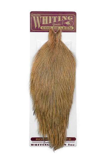 Whiting Coq de Leon Rooster Cape - Badger Dyed Salmon