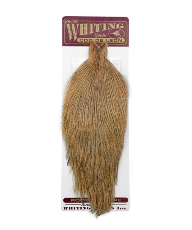 Whiting Coq de Leon Rooster Cape - Badger Dyed Salmon