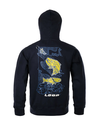Loop Atlantic Salmon Graphic Hoodie - Black