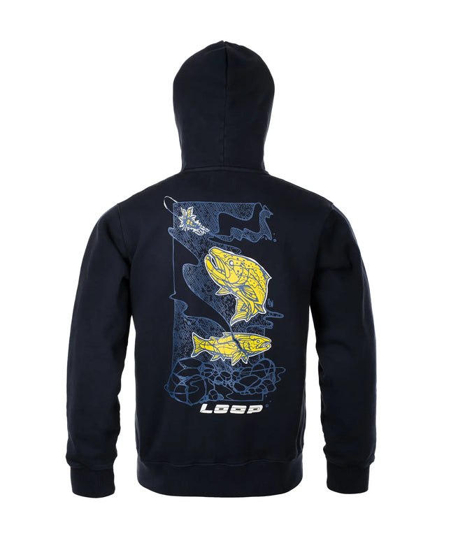 Loop Atlantic Salmon Graphic Hoodie - Black
